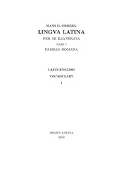Cover of: Lingua Latina per se illustrata: Pars I: Familia Romana: Latin-English Vocabulary I
