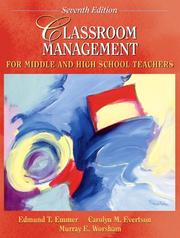 Cover of: Classroom Management for Middle and High School Teachers (7th Edition) by Edmund T. Emmer, Carolyn M. Evertson, Murray E. Worsham