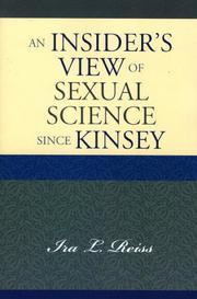 Cover of: An insider's view of sexual science since Kinsey