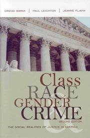 Cover of: Class, Race, Gender, and Crime by Gregg Barak
