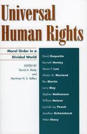 Cover of: Universal Human Rights by David A. Reidy