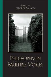 Cover of: Philosophy in Multiple Voices by George Yancy