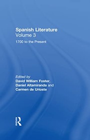Cover of: Spanish literature: 1700 to the present