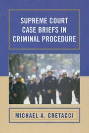 Cover of: Supreme Court Case Briefs in Criminal Procedure