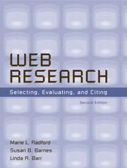 Cover of: Web Research by Marie L. Radford, Susan B. Barnes, Linda R. Barr