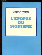 Cover of: L' Épopée du sionisme by Jacob Tsur