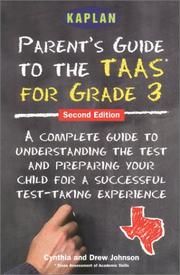Cover of: Parent's guide to the TAAS for grade 3