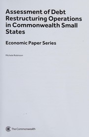 Cover of: Assessment of Debt Restructuring Operations in Commonwealth Small States