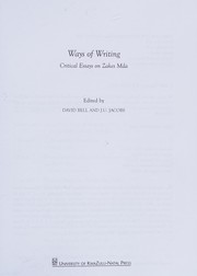 Cover of: Ways of writing: critical essays on Zakes Mda