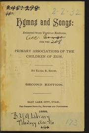 Cover of: Hymns and songs by Eliza R. Snow