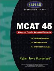 Cover of: Kaplan MCAT 45