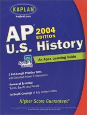 Cover of: AP U.S. History: An Apex Learning Guide (Kaplan AP U.S. History)