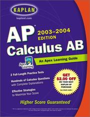 Cover of: AP Calculus AB: An Apex Learning Guide, 2003-2004
