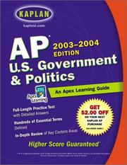 Cover of: AP U.S. Government & Politics: An Apex Learning Guide, 2003-2004