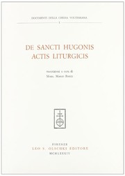 Cover of: De Sancti Hugonis actis liturgicis