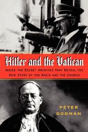 Cover of: Hitler and the Vatican by Peter Godman