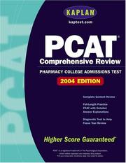 Cover of: Kaplan PCAT: 2004-2005 Edition (Kaplan Pcat)