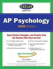 Cover of: Kaplan AP Psychology 2006