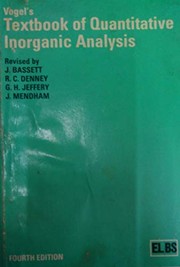 Cover of: Vogel's Textbook of Quantitative Chemical Analysis (ELBS)