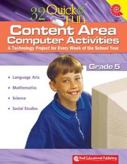 Cover of: 32 Quick & Fun Content Area Computer Activities Gr. 5 by Miriam Myers