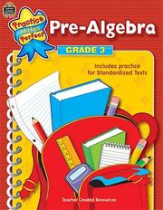 Cover of: Pre-Algebra Grade 3