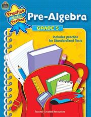 Cover of: Pre-Algebra Grade 5 by TEACHER CREATED RESOURCES, TEACHER CREATED RESOURCES