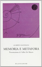 Cover of: Memoria e metafora by Gilberto Mazzoleni