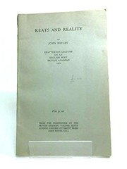 Cover of: Keats and reality. by John Bayley