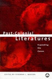 Cover of: Post-Colonial Literatures: Expanding the Canon (Post-Colonial Studies)