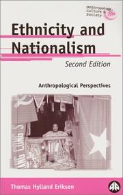 Cover of: Ethnicity and Nationalism: Anthropological Perspectives