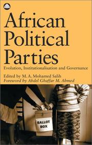 Cover of: African Political Parties: Evolution, Institutionalisation  and Governance (OSSREA)