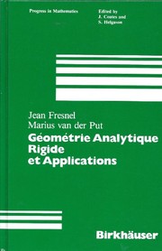 Cover of: Géométrie analytique rigide et applications by Jean Fresnel