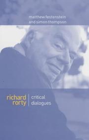 Cover of: Richard Rorty: Critical Dialogues