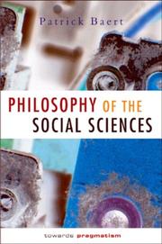 Cover of: Philosophy of the Social Sciences: Toward Pragmatism