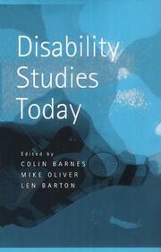 Cover of: Disability Studies Today