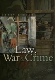 Cover of: War Crimes Trials by Gerry Simpson, Giuseppe Bertola