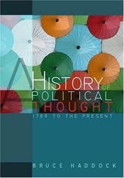 Cover of: History of Political Thought by Bruce Haddock, Bruce Haddock