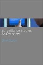 Cover of: Surveillance Studies: An Overview