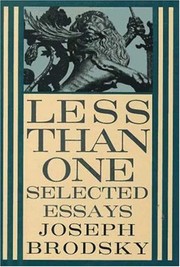 Cover of: Less than one by Joseph Brodsky