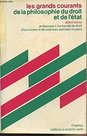 Cover of: Les Grands courants de la philosophie du droit et de l'État