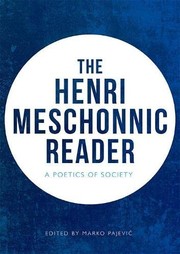 Cover of: Henri Meschonnic Reader: A Poetics of Society