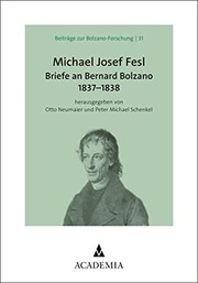 Cover of: Michael Josef Fesl: Briefe an Bernard Bolzano 1837-1838
