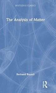Cover of: Analysis of Matter