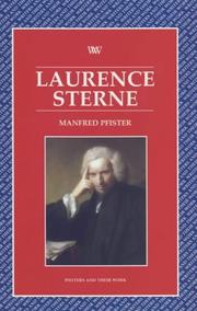 Cover of: Laurence Sterne by Manfred Pfister