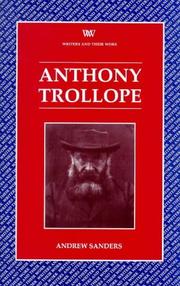 Cover of: Anthony Trollope