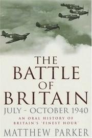 Cover of: The Battle of Britain June-October 1940