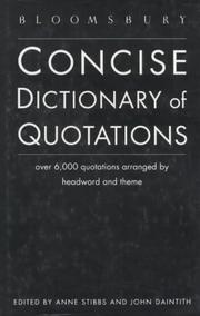 Cover of: Bloomsbury concise dictionary of quotations