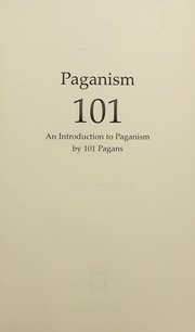 Cover of: Paganism 101