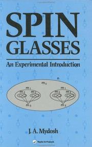 Cover of: Spin glasses by J. A. Mydosh