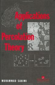 Cover of: Applications Of Percolation Theory by 